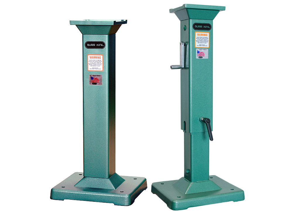 Fixed and Adjustable height pedestals are available for your 960-400 belt grinder.